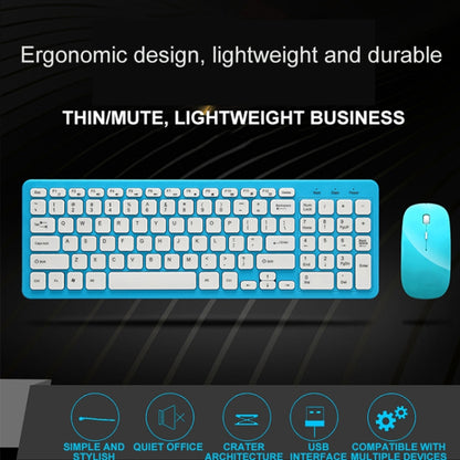 MLD-568 Office Gaming Mute Wireless Mouse Keyboard Set, MLD-568 Blue, MLD-568 Pink, MLD-568 Black, MLD-568 White