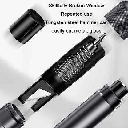 Vehicle Safety Hammer Multifunctional Underwater Emergency Window Breaker, Black, Red, Silver, Blue