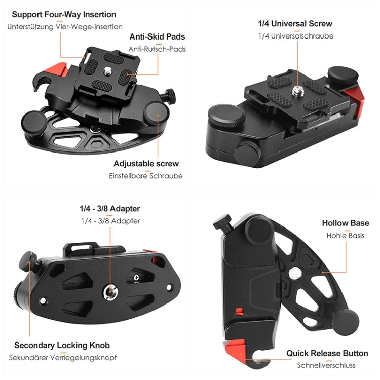 JMSUZ JMSUZ12412 For GoPro Quick Hanging Outdoor SLR Camera Waist Buckle, Red, Blue, Black, Silver Gray, Orange