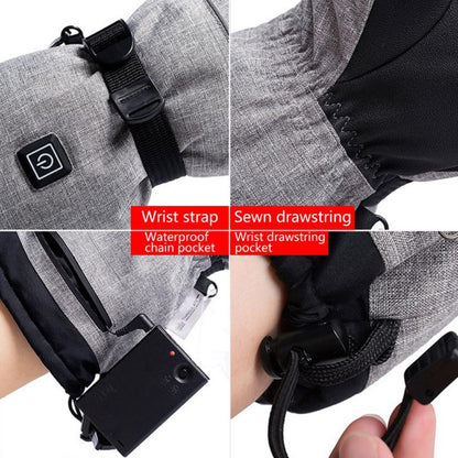 Winter Heating Hand Warmer Electric Thermal Gloves ,Specification:, Only Gloves, With Battery Box