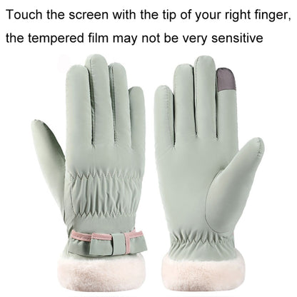 1 Pair YR205 Winter Warm Plus Fleece Mouth Driving Riding Sports Gloves, Free Code