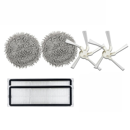 For Xiaomi Mijia Disposable Sweeper Pro Replacement Accessories,Spec:, Roller Brush, Rag, 2pcs Filter, 2 pcs Side Brush, Kit