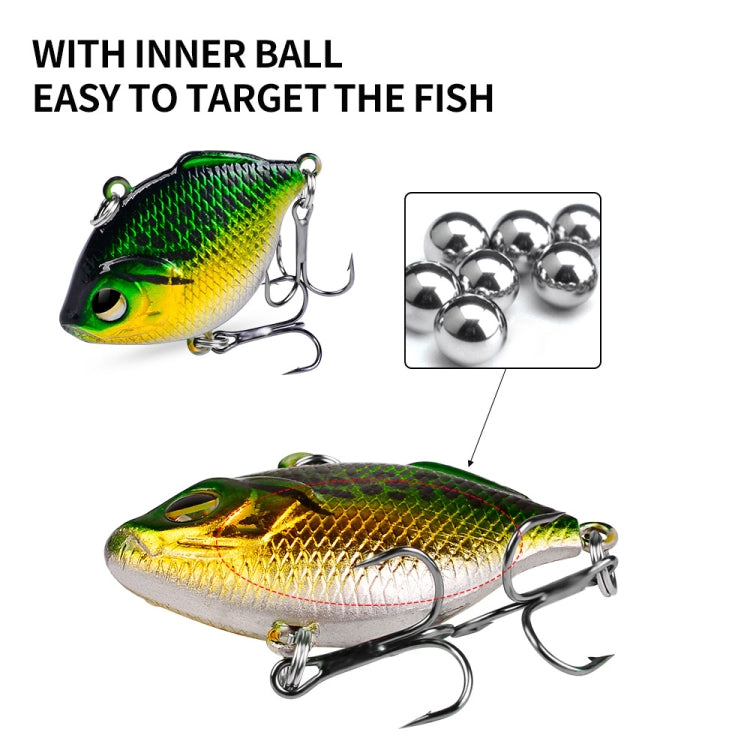 3 PCS PROBEROS DW1044 4.5cm/8.5g Lure Fake Bait Iconic Plastic VIB Hard Bait, DW1044 C, DW1044 D, DW1044 E, DW1044 F, DW1044 G, DW1044 H, DW1044 A, DW1044 B