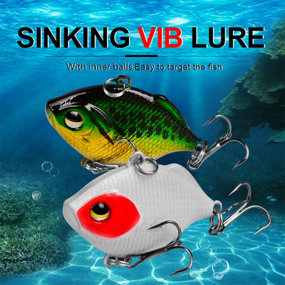 3 PCS PROBEROS DW1044 4.5cm/8.5g Lure Fake Bait Iconic Plastic VIB Hard Bait, DW1044 C, DW1044 D, DW1044 E, DW1044 F, DW1044 G, DW1044 H, DW1044 A, DW1044 B