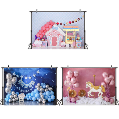 2.1m X 1.5m Birthday Party Shooting 3D Printed Background Cloth