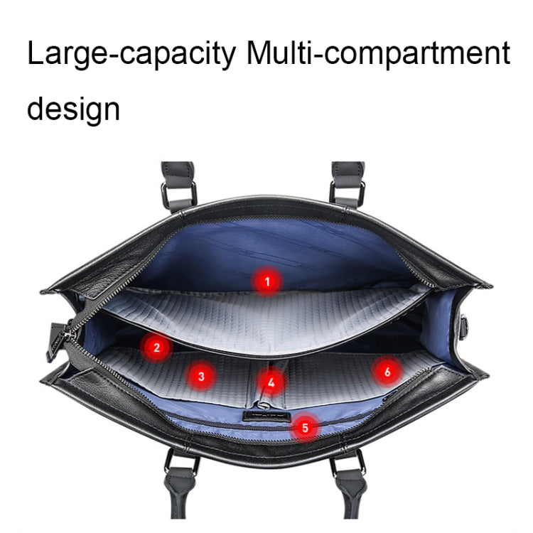 Bopai 11-98711 Multifunctional Business Waterproof Wearable Laptop Handbag, 11-98711
