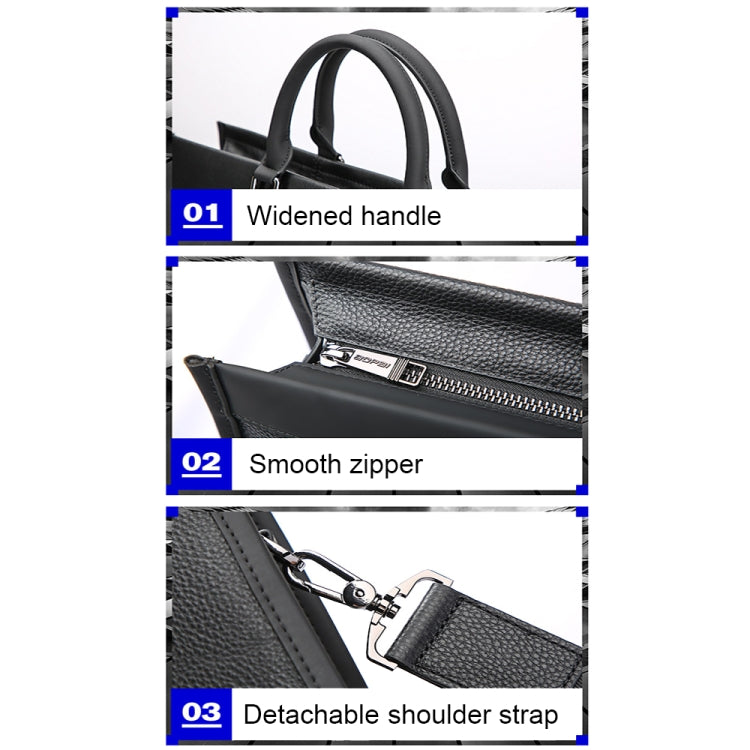 Bopai 11-98711 Multifunctional Business Waterproof Wearable Laptop Handbag, 11-98711