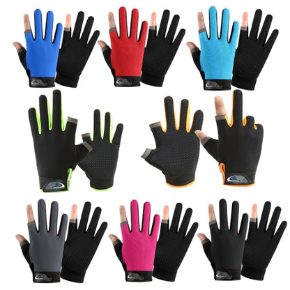 1 Pair QX0008 Outdoor Sunscreen Non-Slip Exposed Two-Finger Fishing Gloves, Free Size