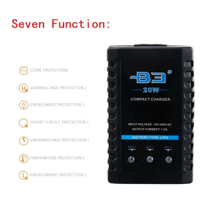 B3 20W Model Fixed Wing Drone Lithium Battery Charger, B3 US Plug, B3 EU Plug