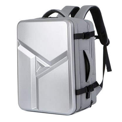 Large-capacity Waterproof Expandable Hard Shell Backpack with USB Charging Hole, 161 Light Grey, 161 Black, 161 Dark Gray, 162 Black, 162 Deep Gray, 162 Light Gray