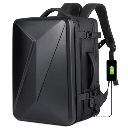 Large-capacity Waterproof Expandable Hard Shell Backpack with USB Charging Hole, 161 Light Grey, 161 Black, 161 Dark Gray, 162 Black, 162 Deep Gray, 162 Light Gray