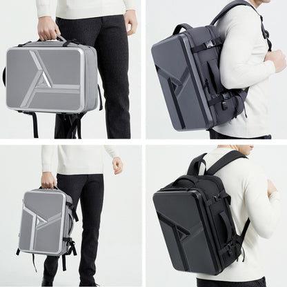 Large-capacity Waterproof Expandable Hard Shell Backpack with USB Charging Hole, 161 Light Grey, 161 Black, 161 Dark Gray, 162 Black, 162 Deep Gray, 162 Light Gray