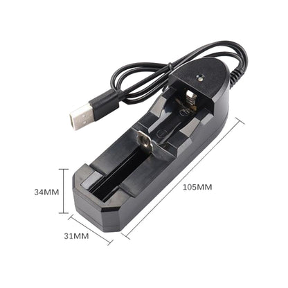 3 PCS BMAX 18650 Lithium Battery Single Slot USB Charger, Single Slot USB(Black)