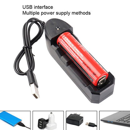 3 PCS BMAX 18650 Lithium Battery Single Slot USB Charger, Single Slot USB(Black)