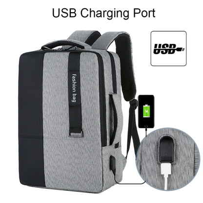 140 Large-capacity Business Commuter Laptop Backpack with USB Charging Interface, Red, Blue, Black, Grey