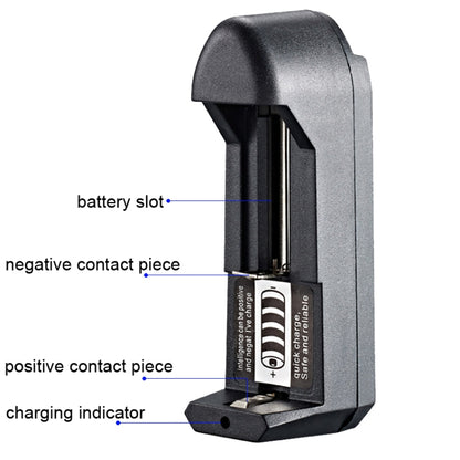 10 PCS BMAX Single Slot Direct Insert Power Supply 18650 Lithium Battery Charger, Single Slot EU Plug(Black), Single Slot US Plug(Black)