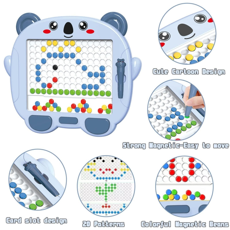 80 Beads Kids Magnetic Drawing Board Big Chess Children Creative Toys, 80 Beads Koala, 80 Beads Panda, 80 Beads Bear, 80 Beads Frog