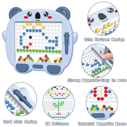 80 Beads Kids Magnetic Drawing Board Big Chess Children Creative Toys, 80 Beads Koala, 80 Beads Panda, 80 Beads Bear, 80 Beads Frog