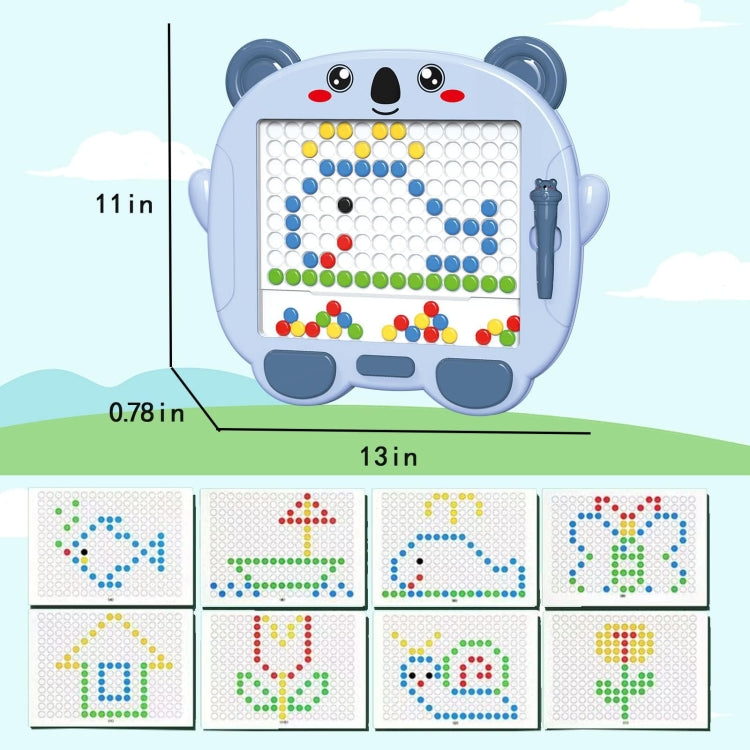 80 Beads Kids Magnetic Drawing Board Big Chess Children Creative Toys, 80 Beads Koala, 80 Beads Panda, 80 Beads Bear, 80 Beads Frog