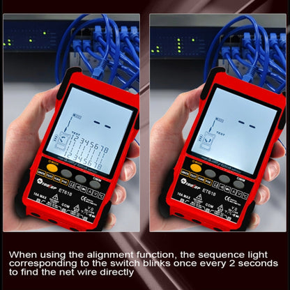 Rechargeable Adjustable Network Cable Tester Wire Tracker POE Cable Tester, ET618 (Red), ET616 (Red)