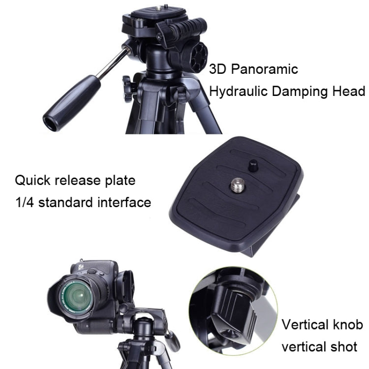 YUNTENG VCT-668RM Portable SLR Camera Tripod Mobile Phone Live Broadcast Support, YUNTENG VCT-668RM