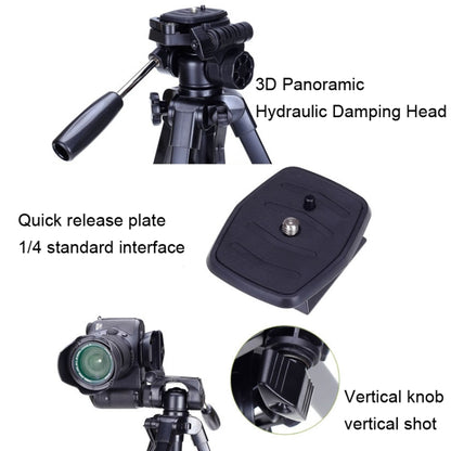 YUNTENG VCT-668RM Portable SLR Camera Tripod Mobile Phone Live Broadcast Support, YUNTENG VCT-668RM