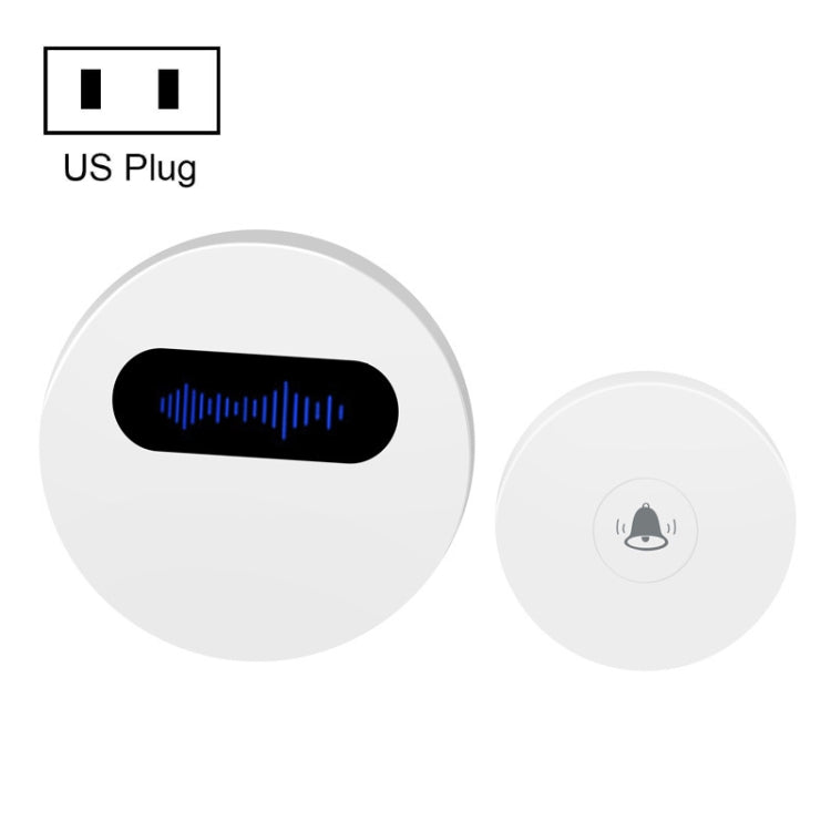 T10-1 1 For 1 Lighting Self-Power Generation Wireless Intelligent Anti -Rainwater Doorbell, T10-1 US Plug White, T10-1 US Plug Black, T10-1 UK Plug White, T10-1 UK Plug Black, T10-1 EU Plug White, T10-1 EU Plug Black