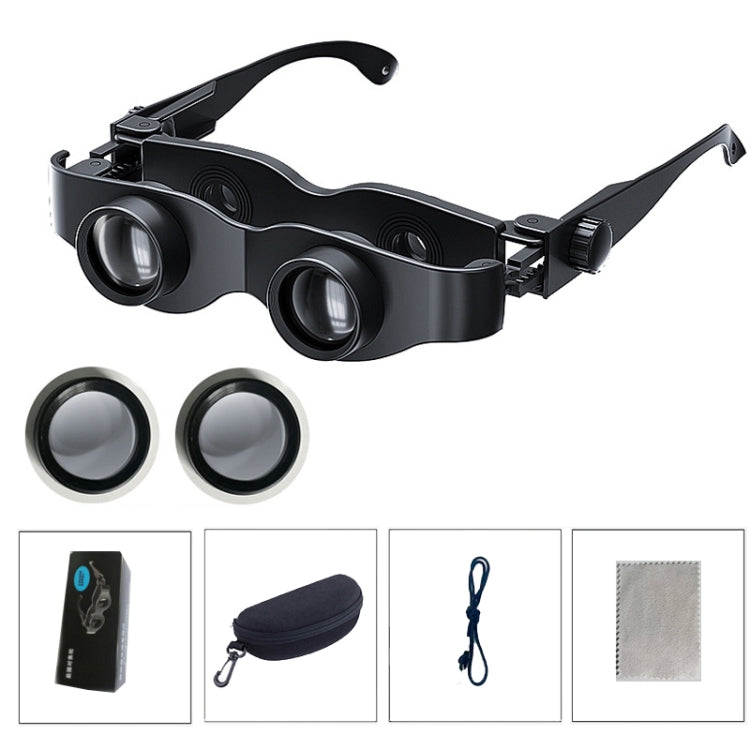 DM0125 3X Fishing Binoculars Adjustable Focus Glass Type Binoculars, Hardcover, With Grey Polarised Lens, With Yellow Polarised Lens, With Red Polarised Lens, With Grey + Yellow  Lens, With Tricolour  Lens