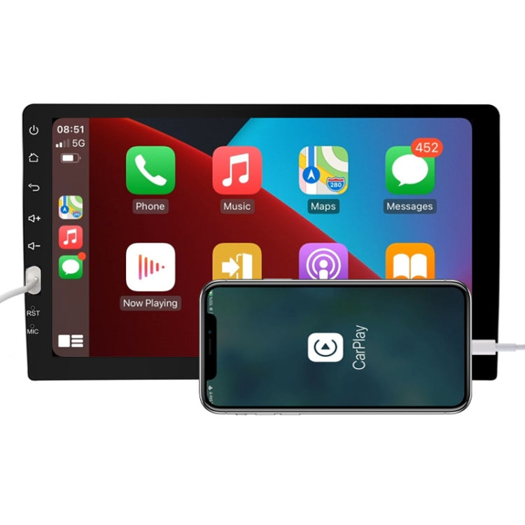 Q3570 9 inch Carplay Single Spindle MP5 Player, Style:, Standard, Standard+4 Light Camera, Standard+8 Light Camera, Standard+12 Light Camera
