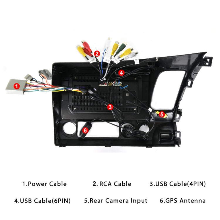 For Honda Civic 10.1 Inch Android WiFi Navigation Machine, Style:, Standard, Standard+4 Light Camera, Standard+8 Light Camera, Standard+12 Light Camera