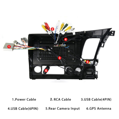 For Honda Civic 10.1 Inch Android WiFi Navigation Machine, Style:, Standard, Standard+4 Light Camera, Standard+8 Light Camera, Standard+12 Light Camera
