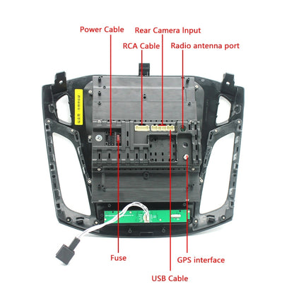 For Ford Focus 9.7 Inch Android WiFi Car Integrated Machine, Style:, Standard, Standard+4 Light Camera, Standard+12 Light Camera
