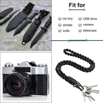 QD-258 Outdoor Multifunctional Hand-woven Metal Buckle Paratroopers Ropes Lanyard, QD-258 Paratroopers Ropes(Red), QD-258 Paratroopers Ropes(Black), QD-258 Paratroopers Ropes(Dark Blue)