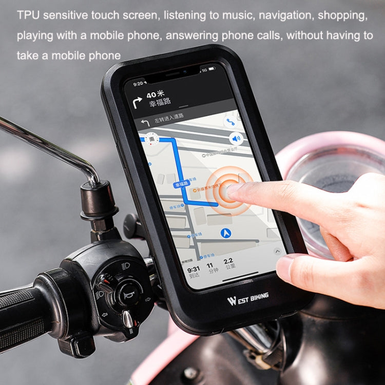 WEST BIKING Bicycle Riding Waterproof and Shockproof Phone Bracket, Style:, Handlebar