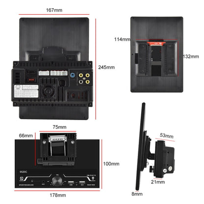 9520C Double Spindle 9.5 Inch Vertical Screen Car MP5 Player, Style:, Standard, Standard+4 Light Camera, Standard+8 Light Camera, Standard+12 Light Camera, Standard+AHD Light Camera