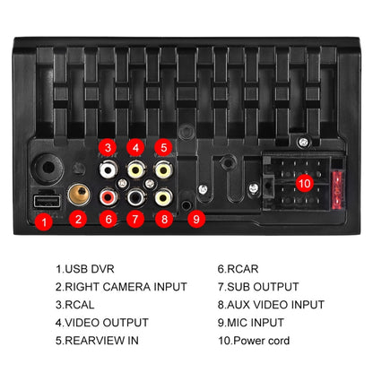 7622C 6.2 inch Dual Spindle HD Car Universal MP5 Carplay Player, Style:, Standard, Standard+4 Light Camera, Standard+8 Light Camera, Standard+12 Light Camera, Standard+AHD Camera