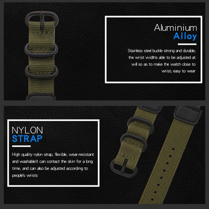 SYNOKE 9619C Nylon Canvas Strap Three-Ring Buckle Vintage Electronic Luminous Watch