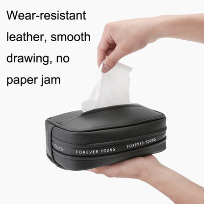 Multifunctional Car Chair Back Hanging Tissue Box, Tissue Box Black