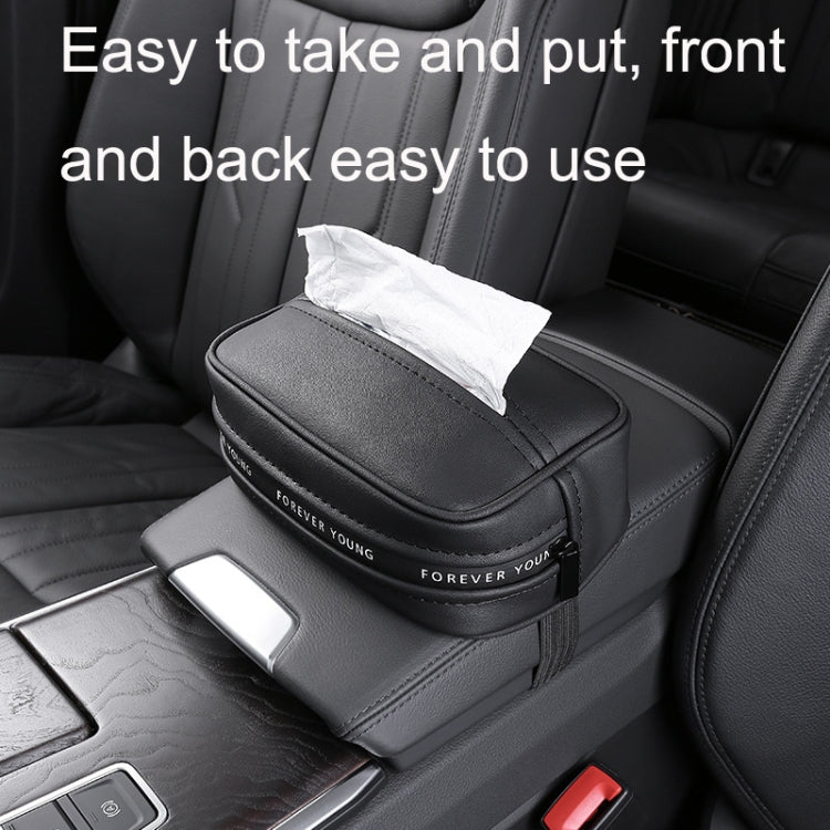 Multifunctional Car Chair Back Hanging Tissue Box, Tissue Box Black