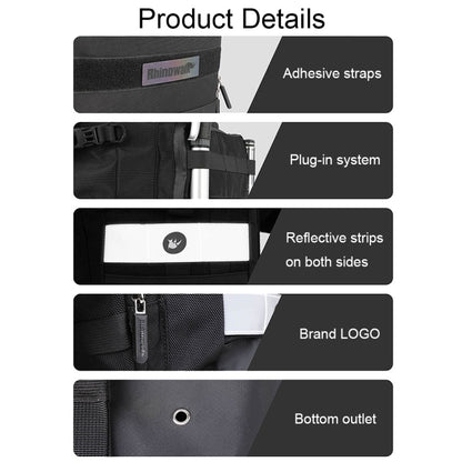 Rhinwalk MT2040 20L Large Capacity Waterproof Quick Release Motorcycle Side Bag, 20L(Black), 20L(Green)