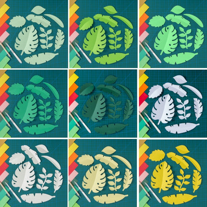 Paper-cut Leaf Ornaments Photography Props