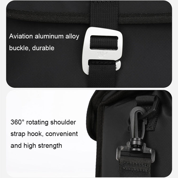 For Brompton Rhinowalk RK9107 Foldable Expansion Thermal Bicycle Bag with Rain Cover, Matt Black, Matt Green