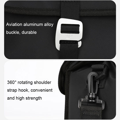 For Brompton Rhinowalk RK9107 Foldable Expansion Thermal Bicycle Bag with Rain Cover, Matt Black, Matt Green