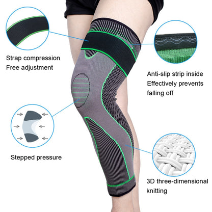 Nylon Knitted Riding Sports Extended Knee Pads, S, M, L