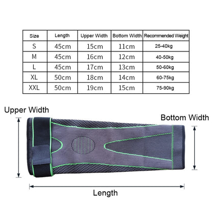 Nylon Knitted Riding Sports Extended Knee Pads, XL, XXL