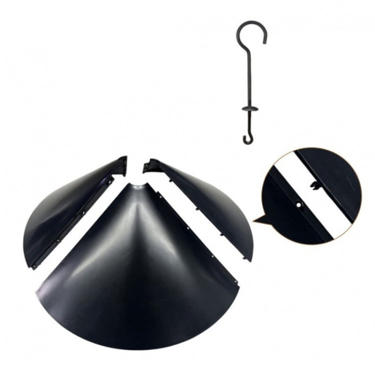 Spliced Squirrel Baffle Fence Bird Feeder Protective Cover, 12 inch With Hook, 14 inch With Hook, 18 inch With Hook, 19 inch With Hook, 12 inch