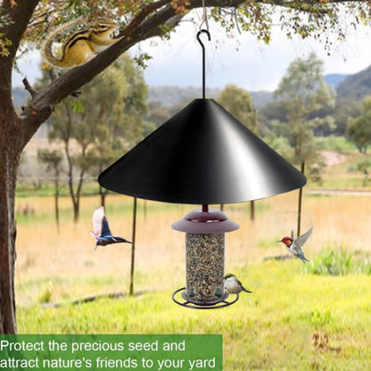 Spliced Squirrel Baffle Fence Bird Feeder Protective Cover, 12 inch With Hook, 14 inch With Hook, 18 inch With Hook, 19 inch With Hook, 12 inch