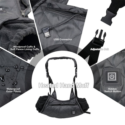 Outdoor Camping USB Heated Smart Warm Handbag, Handbag(Black), Smart Warm Handbag