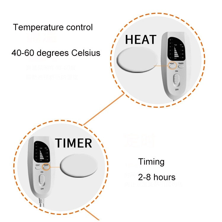 Plug-in High-top Electric Foot Warmer Heated Foot Warmer Boots, UK Plug 240V, EU Plug 230V, US Plug 120V