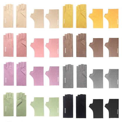 WST-41 Winter Thin Flannel Warm Finger Gloves Nail Protective Gloves, Spec:, Finger (Beige), Finger (Pink), Finger (Purple), Finger (Green), Finger (Yellow), Finger (Brown), Finger (Grey), Finger (Black), Mittens (Beige), Mittens (Pink), Mittens (Purpl...